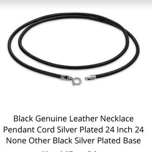 24” Genuine Leather Cord Necklace